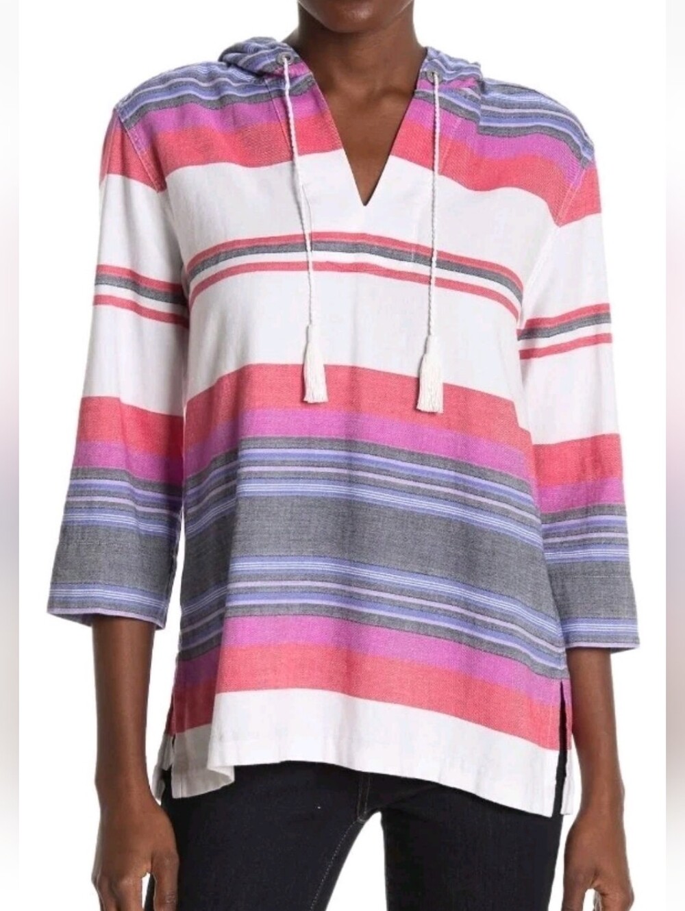Tommy Bahama Lightweight Long Sleeve Hooded Tunic M EUC